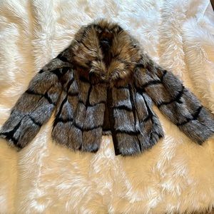 Bebe Faux Fur Coat - perfect condition